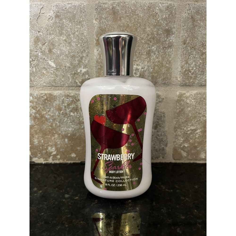 NEW Bath & Body Works Strawberry Sparkler Body Lotion 8 oz Discontinued Scent